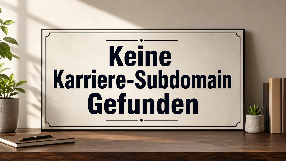 Keine Karriere-Subdomain Gefunden: Starke Lösungen